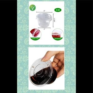 4oz Plastic Cup & Lid Set - Spill Proof & BPA Free